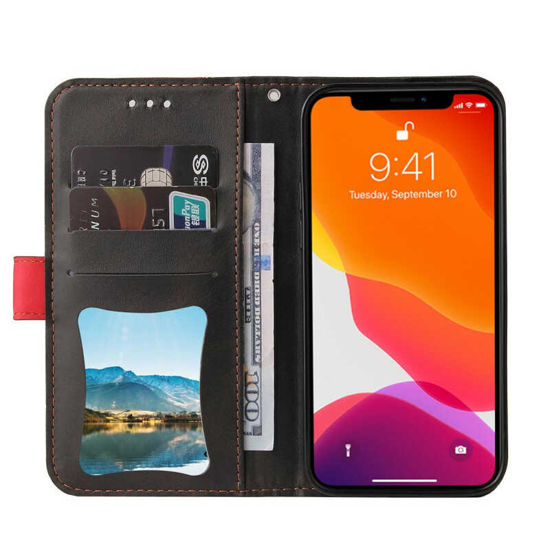 Housse iPhone 13 Pro Simili Cuir Bicolore Housse iPhone 13 Pro Simili Cuir Bicolore