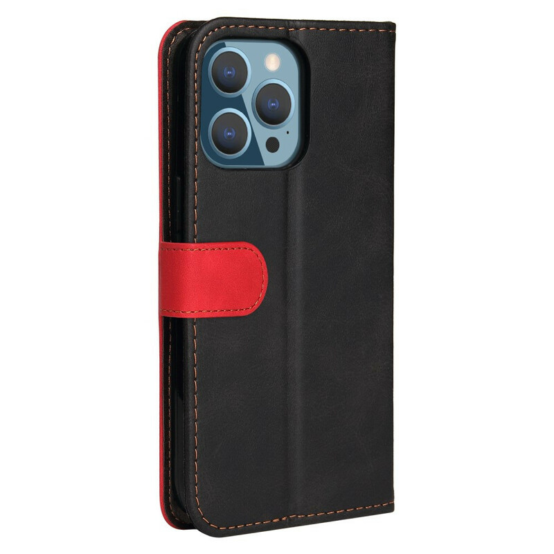 Housse iPhone 13 Pro Simili Cuir Bicolore Housse iPhone 13 Pro Simili Cuir Bicolore