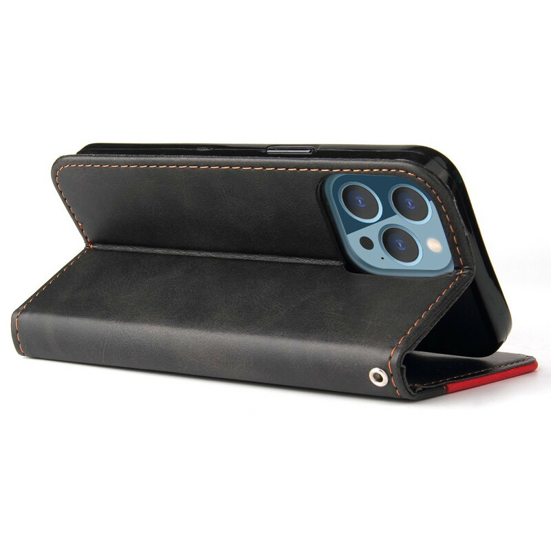 Housse iPhone 13 Pro Simili Cuir Bicolore Housse iPhone 13 Pro Simili Cuir Bicolore