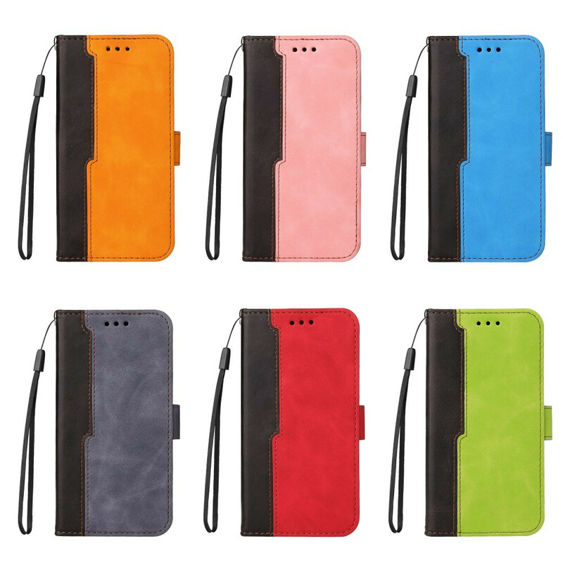 Housse iPhone 13 Pro Simili Cuir Bicolore Housse iPhone 13 Pro Simili Cuir Bicolore