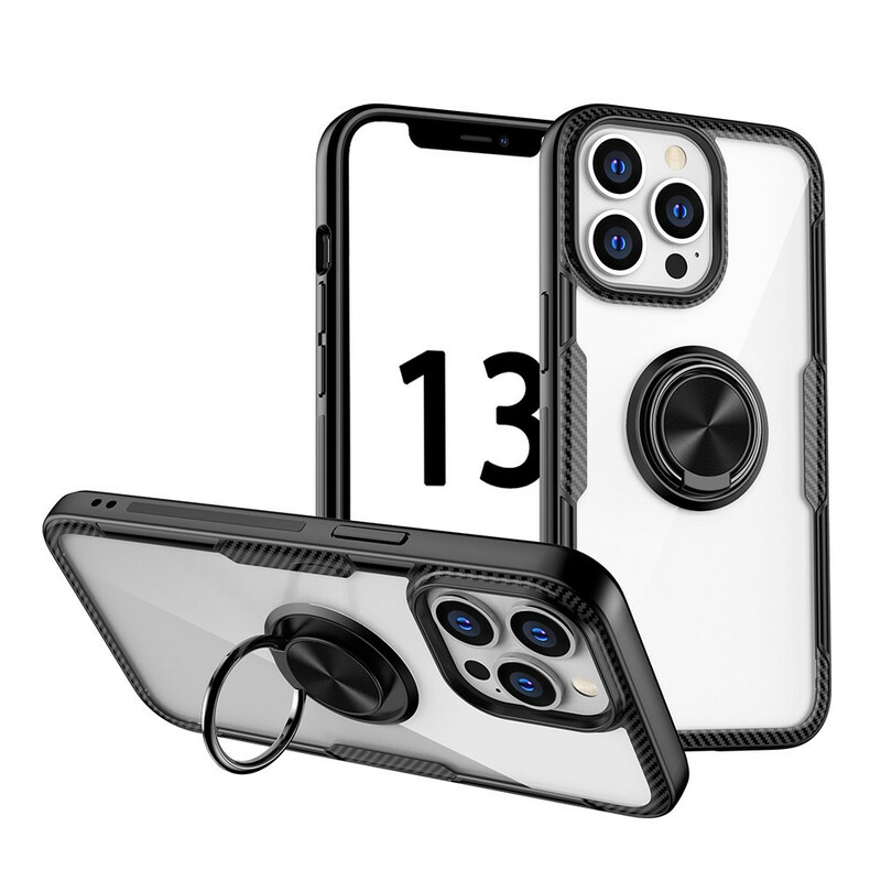 Coque iPhone 13 Pro Fibre Carbone Anneau Métallique Coque iPhone 13 Pro Fibre Carbone Anneau Métallique