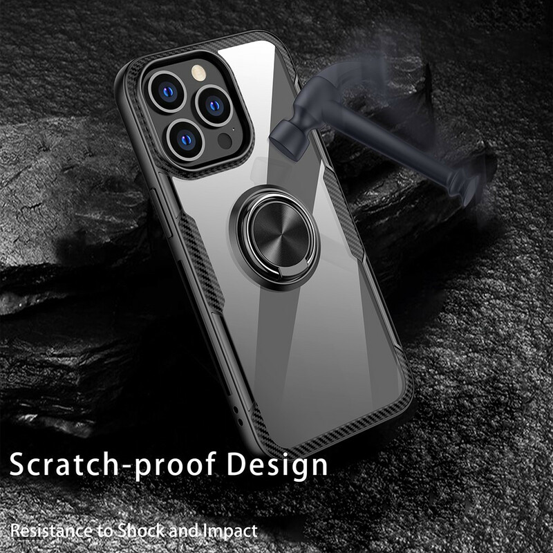 Coque iPhone 13 Pro Fibre Carbone Anneau Métallique Coque iPhone 13 Pro Fibre Carbone Anneau Métallique