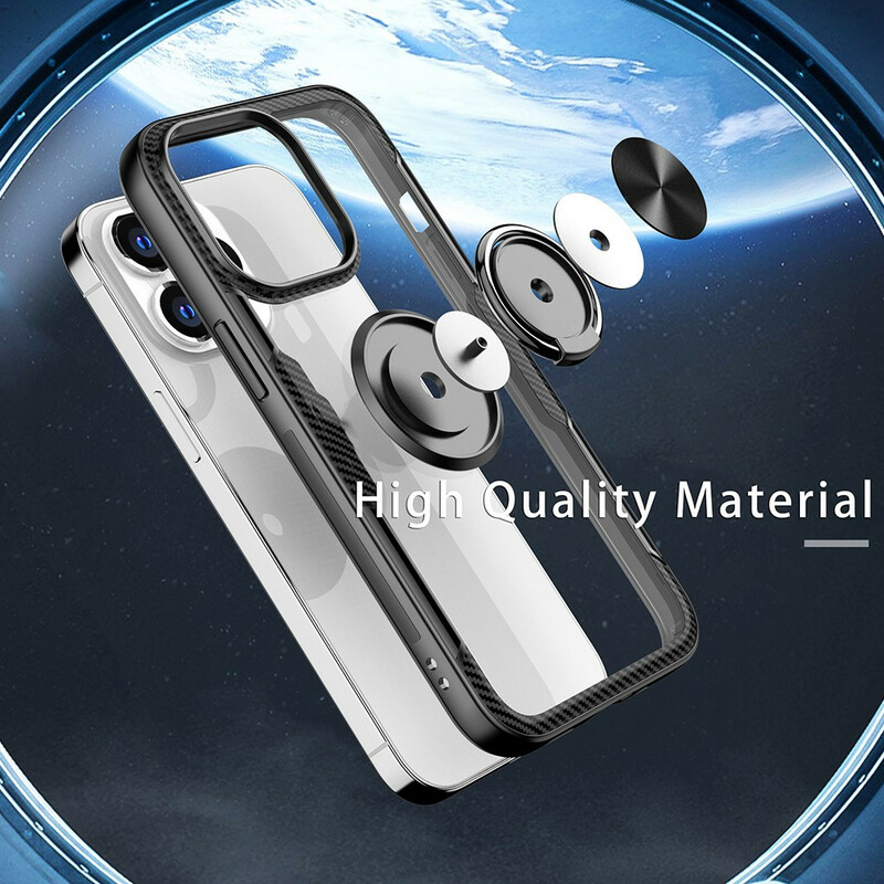 Coque iPhone 13 Pro Fibre Carbone Anneau Métallique Coque iPhone 13 Pro Fibre Carbone Anneau Métallique