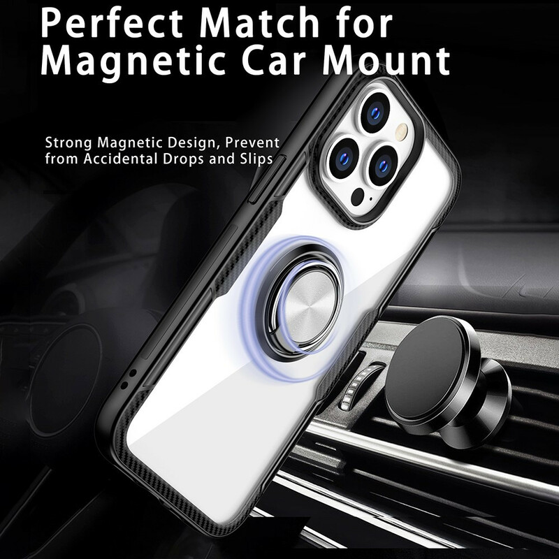 Coque iPhone 13 Pro Fibre Carbone Anneau Métallique Coque iPhone 13 Pro Fibre Carbone Anneau Métallique