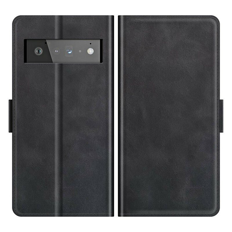 Housse Google Pixel 6 Pro Rabat Double Classique Housse Google Pixel 6 Pro Rabat Double Classique