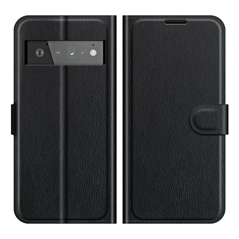 Housse Google Pixel 6 Pro Simili Cuir Litchi Classique Housse Google Pixel 6 Pro Simili Cuir Litchi Classique