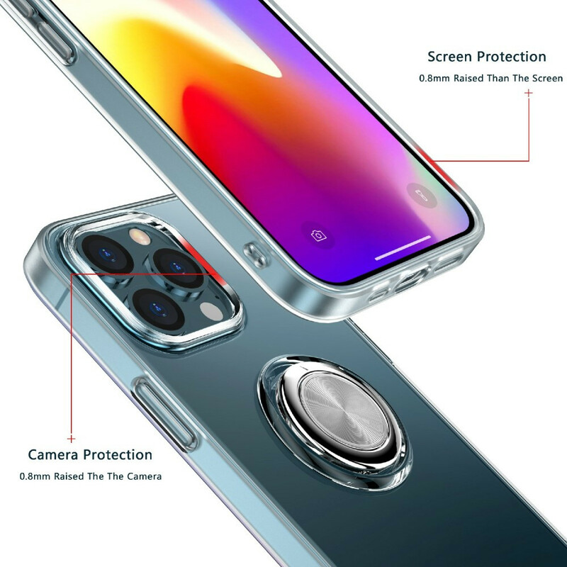 Coque iPhone 13 Pro Transparente avec Anneau-Support Coque iPhone 13 Pro Transparente avec Anneau-Support