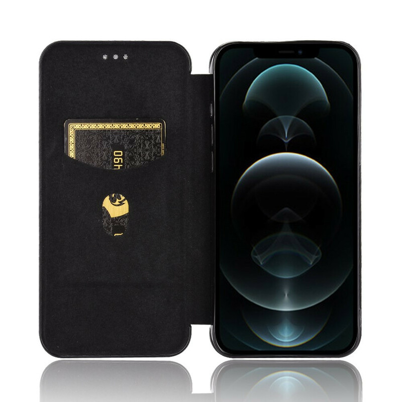 Flip Cover iPhone 13 Pro Fibre Carbone Flip Cover iPhone 13 Pro Fibre Carbone