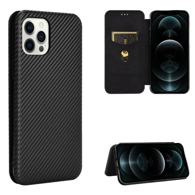 Flip Cover iPhone 13 Pro Fibre Carbone Flip Cover iPhone 13 Pro Fibre Carbone