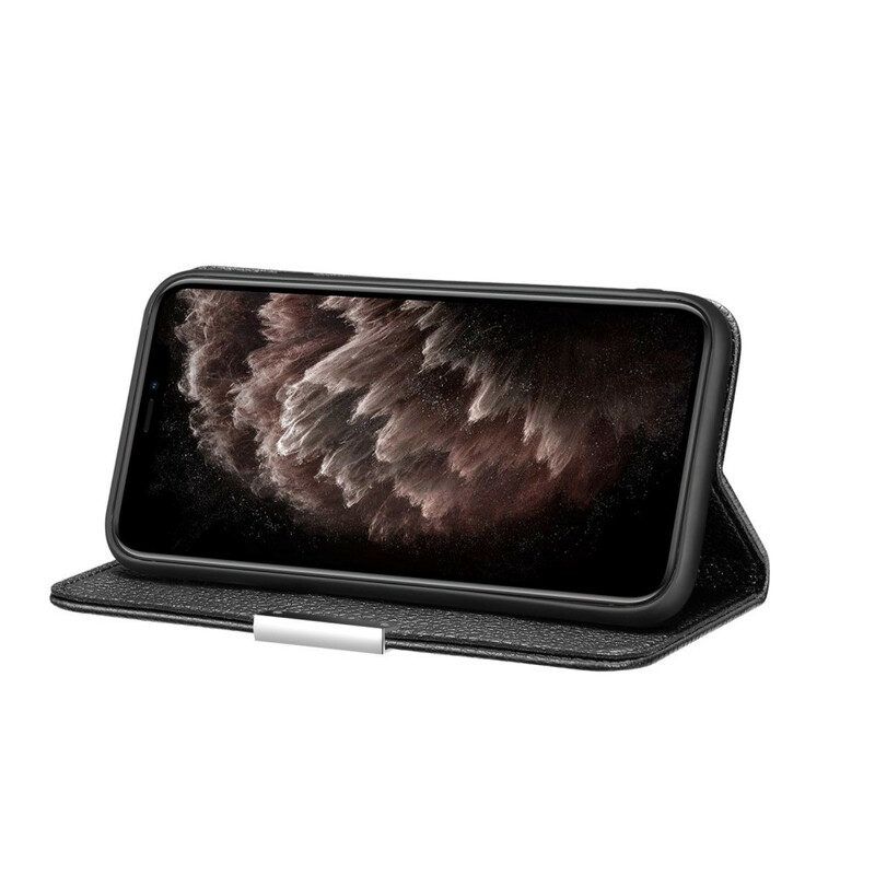 Flip Cover iPhone 13 Pro Simili Cuir Litchi Ultra Chic Flip Cover iPhone 13 Pro Simili Cuir Litchi Ultra Chic