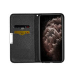 Flip Cover iPhone 13 Pro Simili Cuir Litchi Ultra Chic Flip Cover iPhone 13 Pro Simili Cuir Litchi Ultra Chic