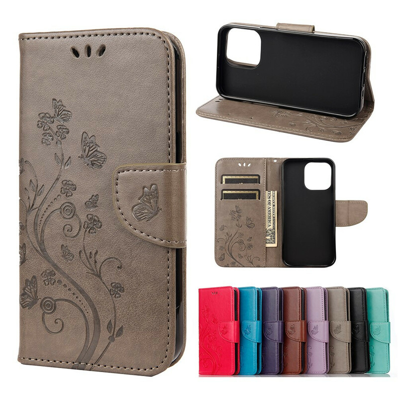 Housse iPhone 13 Pro Florale à Lanière Housse iPhone 13 Pro Florale à Lanière