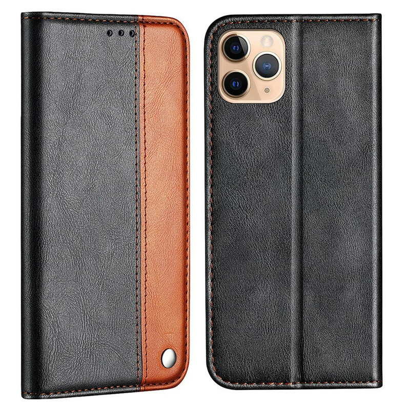 Flip Cover iPhone 13 Pro Bicolore Effet Cuir Flip Cover iPhone 13 Pro Bicolore Effet Cuir