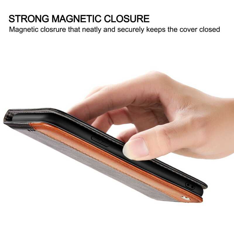 Flip Cover iPhone 13 Pro Bicolore Effet Cuir Flip Cover iPhone 13 Pro Bicolore Effet Cuir