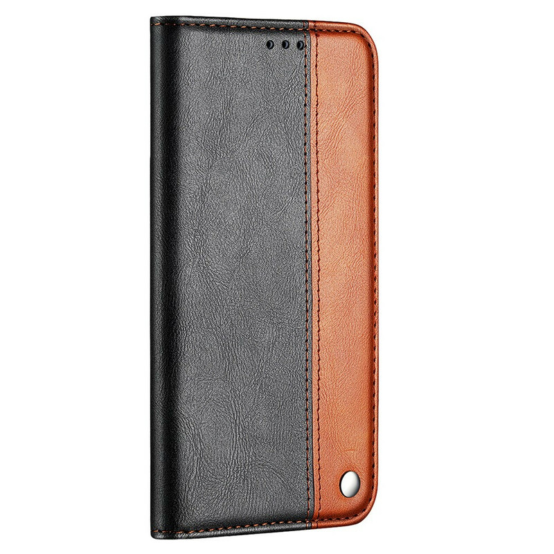 Flip Cover iPhone 13 Pro Bicolore Effet Cuir Flip Cover iPhone 13 Pro Bicolore Effet Cuir