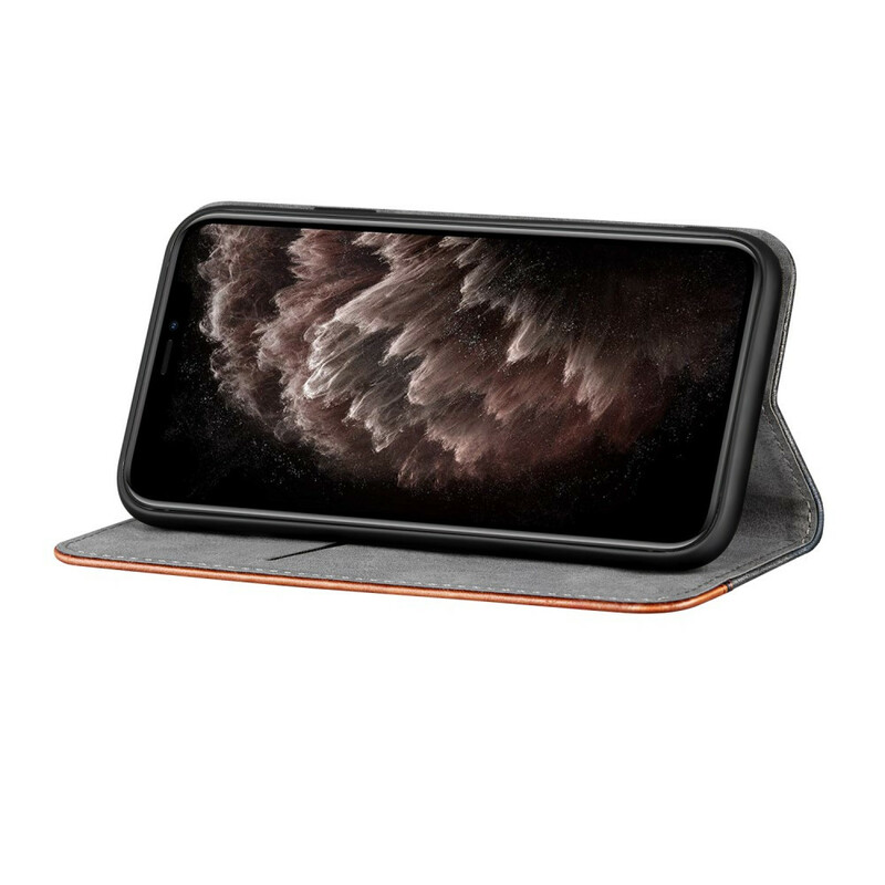 Flip Cover iPhone 13 Pro Bicolore Effet Cuir Flip Cover iPhone 13 Pro Bicolore Effet Cuir