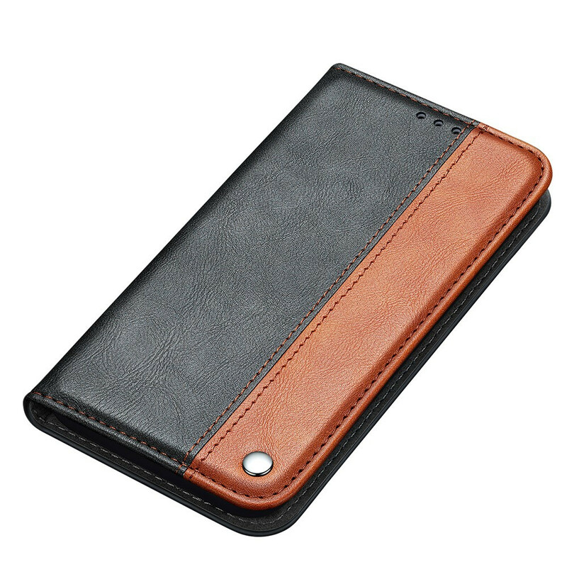 Flip Cover iPhone 13 Pro Bicolore Effet Cuir Flip Cover iPhone 13 Pro Bicolore Effet Cuir