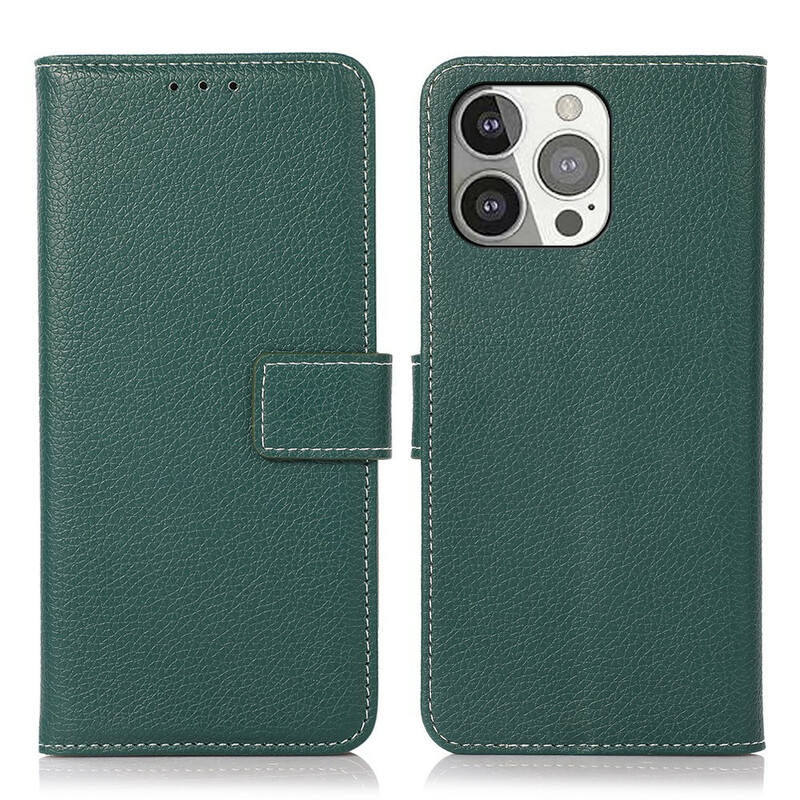 Housse iPhone 13 Pro Effet Cuir Litchi Coutures Housse iPhone 13 Pro Effet Cuir Litchi Coutures