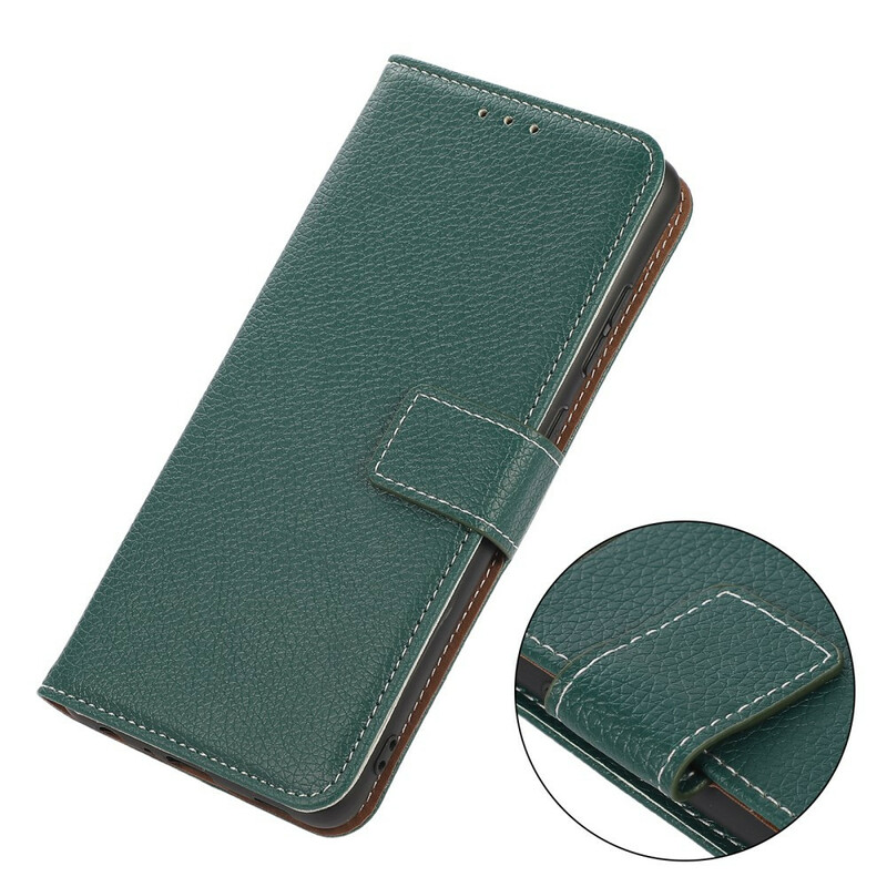 Housse iPhone 13 Pro Effet Cuir Litchi Coutures Housse iPhone 13 Pro Effet Cuir Litchi Coutures