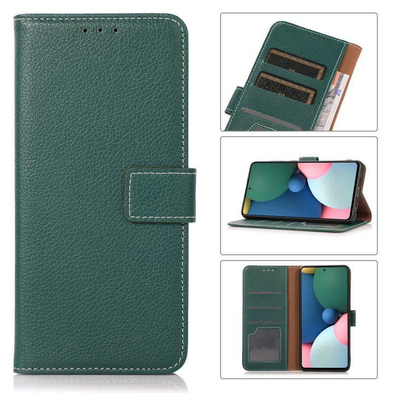 Housse iPhone 13 Pro Effet Cuir Litchi Coutures Housse iPhone 13 Pro Effet Cuir Litchi Coutures
