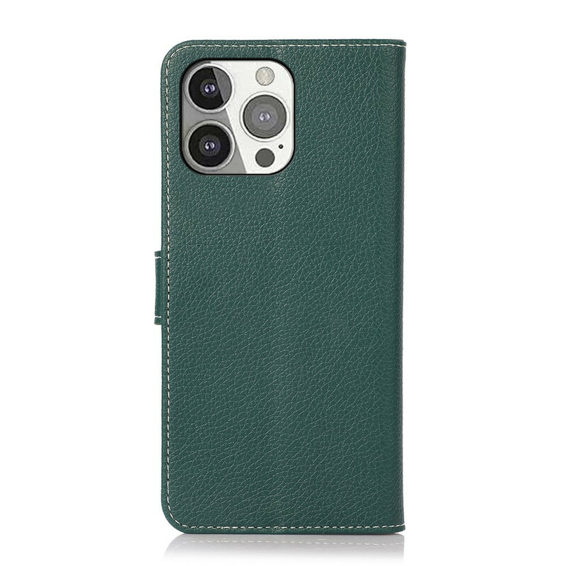 Housse iPhone 13 Pro Effet Cuir Litchi Coutures Housse iPhone 13 Pro Effet Cuir Litchi Coutures