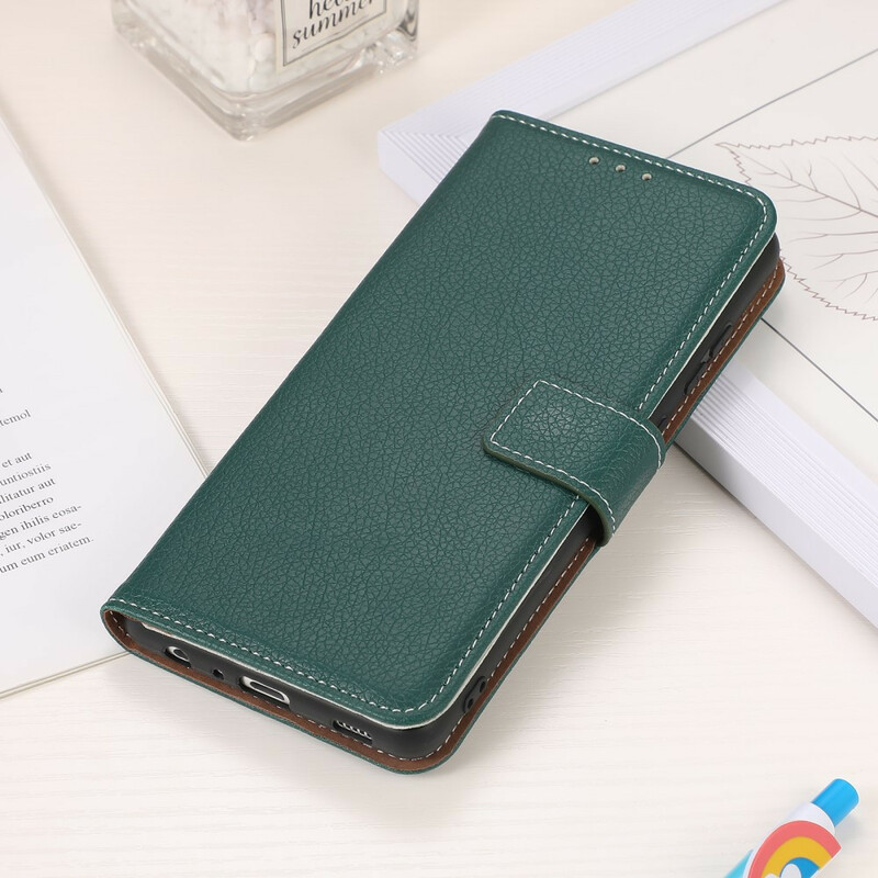 Housse iPhone 13 Pro Effet Cuir Litchi Coutures Housse iPhone 13 Pro Effet Cuir Litchi Coutures