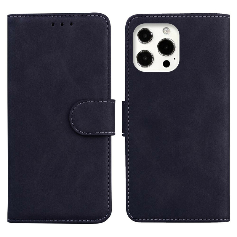 Housse iPhone 13 Pro Style Cuir Couture