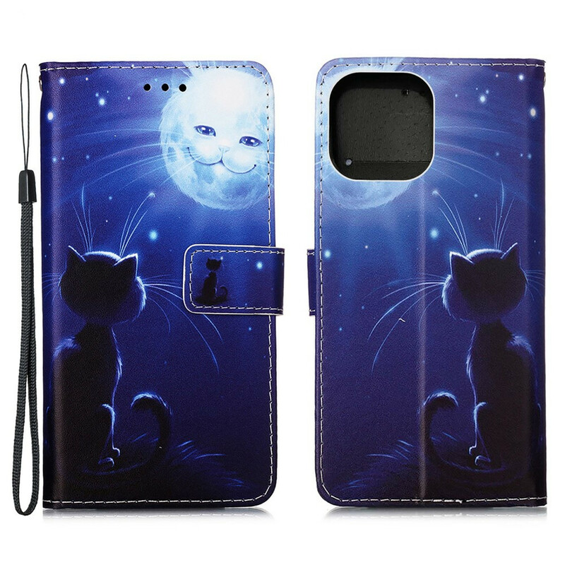 Housse iPhone 13 Pro Max Chat au Clair de Lune Housse iPhone 13 Pro Max Chat au Clair de Lune