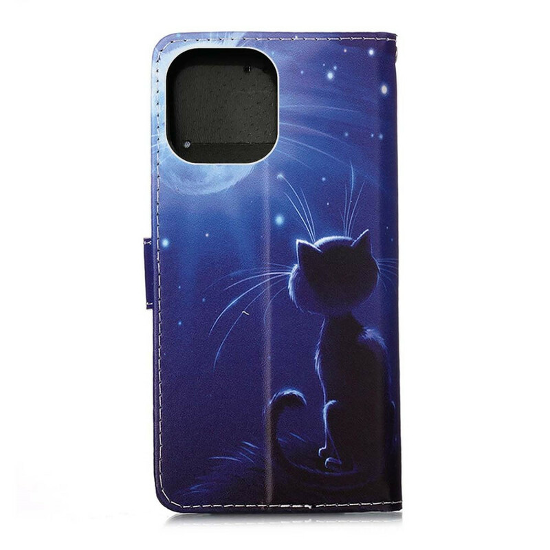 Housse iPhone 13 Pro Max Chat au Clair de Lune Housse iPhone 13 Pro Max Chat au Clair de Lune
