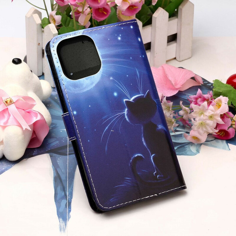 Housse iPhone 13 Pro Max Chat au Clair de Lune Housse iPhone 13 Pro Max Chat au Clair de Lune
