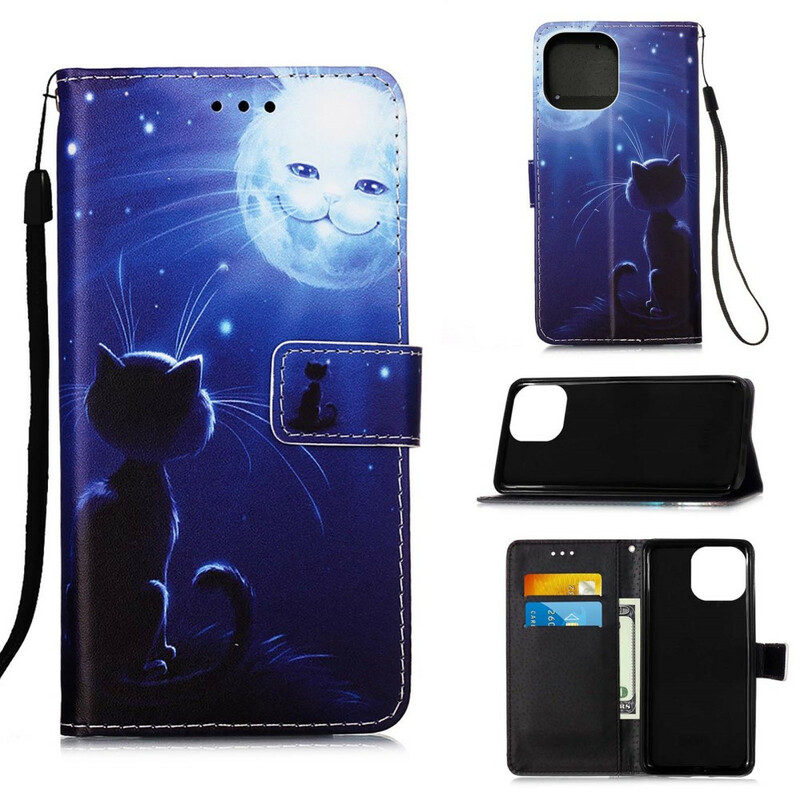 Housse iPhone 13 Pro Max Chat au Clair de Lune Housse iPhone 13 Pro Max Chat au Clair de Lune