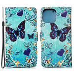 Housse iPhone 13 Pro Max Love Butterflies à Lanière Housse iPhone 13 Pro Max Love Butterflies à Lanière