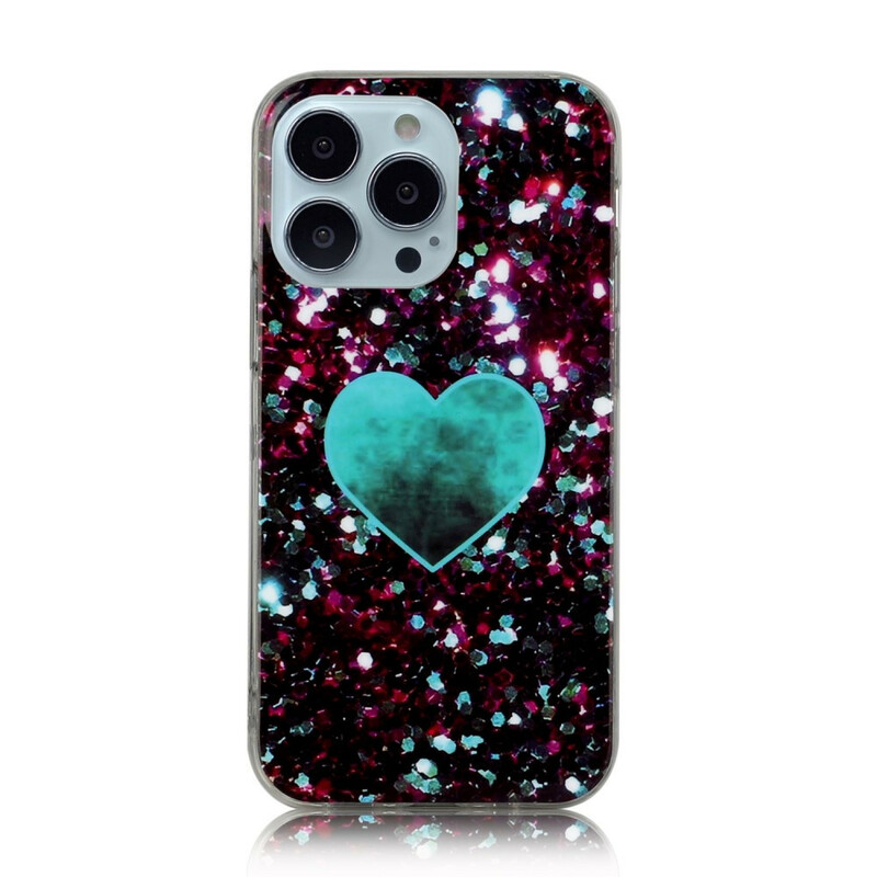 Coque iPhone 13 Pro Marbre Paillettes Coque iPhone 13 Pro Marbre Paillettes