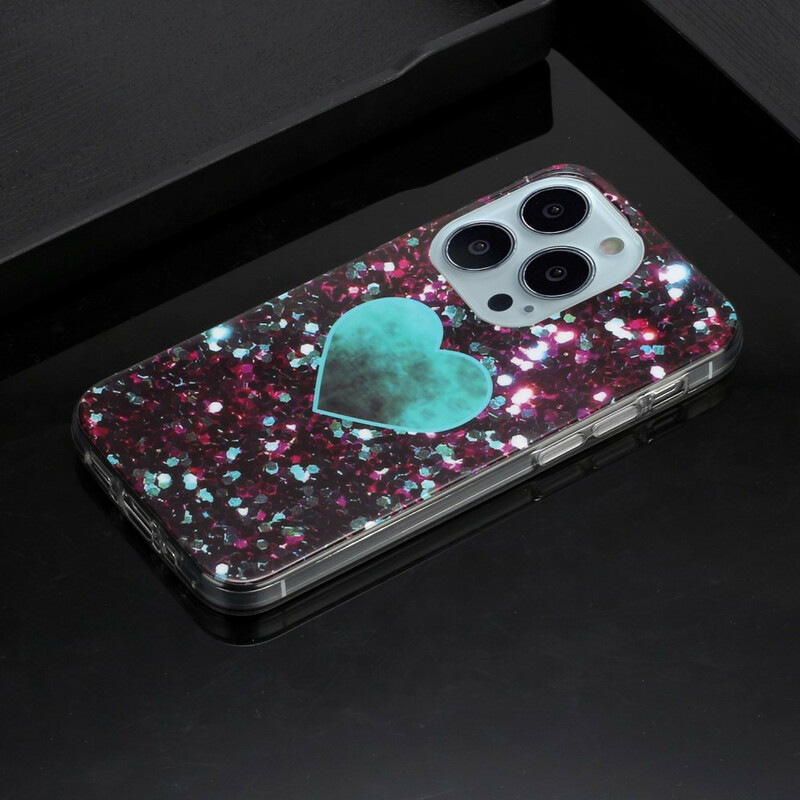 Coque iPhone 13 Pro Marbre Paillettes Coque iPhone 13 Pro Marbre Paillettes