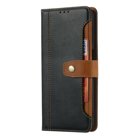 Housse iPhone 13 Pro Effet Cuir Porte-Carte Frontal et Sangle