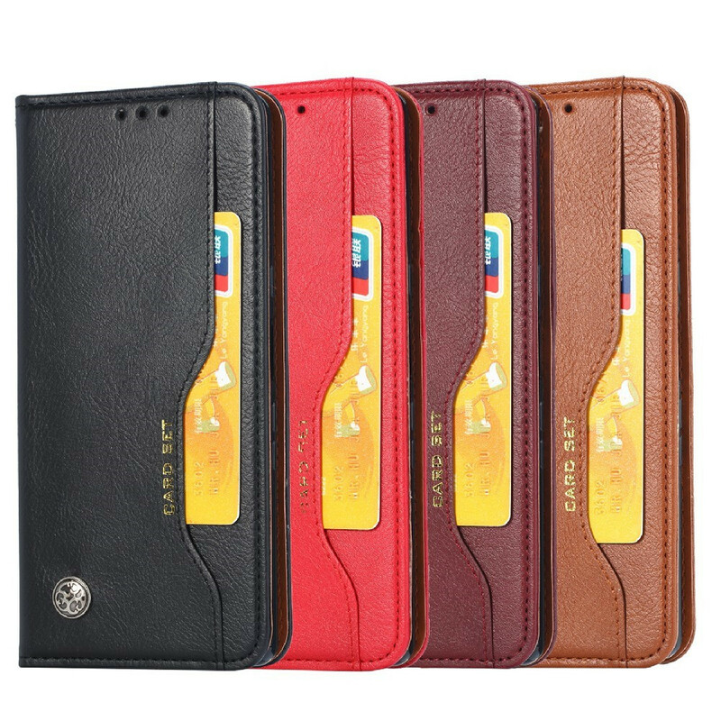 Flip Cover iPhone 13 Pro Simili Cuir Porte-Cartes