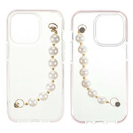 Coque iPhone 13 Pro Silicone Bracelet Perles