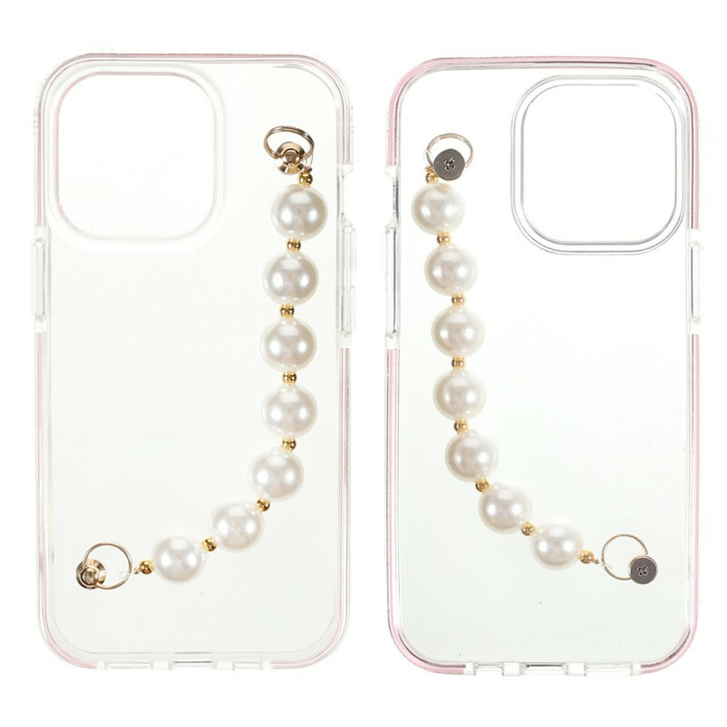 Coque iPhone 13 Pro Silicone Bracelet Perles Coque iPhone 13 Pro Silicone Bracelet Perles