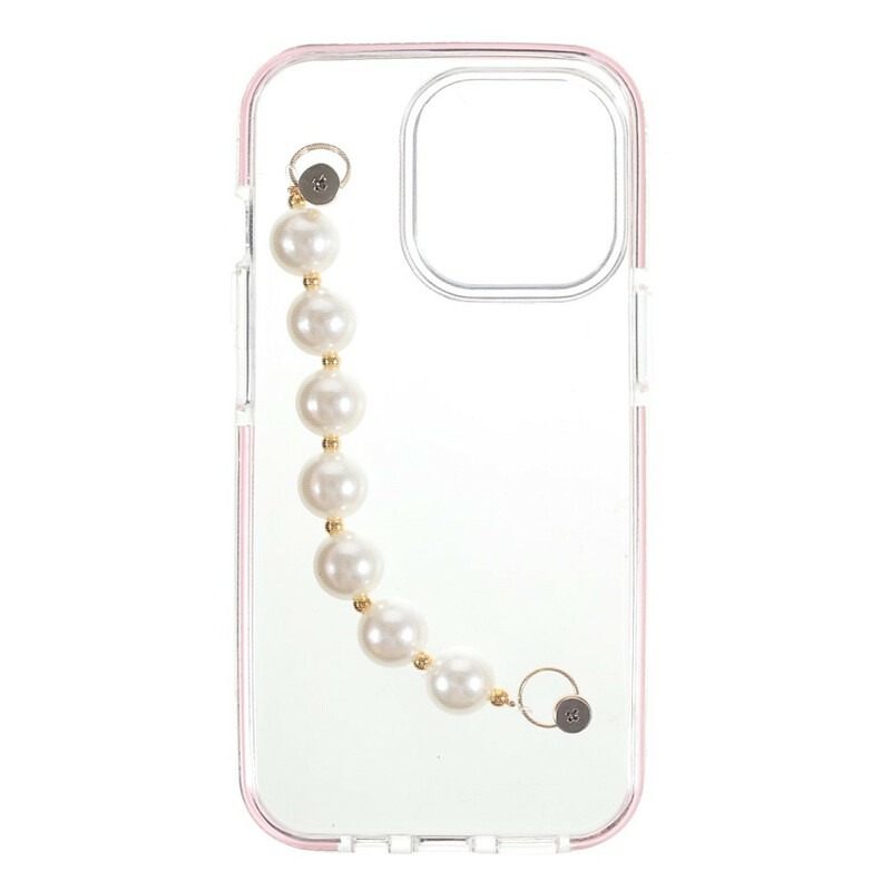 Coque iPhone 13 Pro Silicone Bracelet Perles Coque iPhone 13 Pro Silicone Bracelet Perles