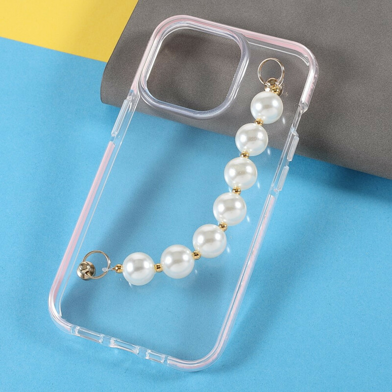 Coque iPhone 13 Pro Silicone Bracelet Perles Coque iPhone 13 Pro Silicone Bracelet Perles