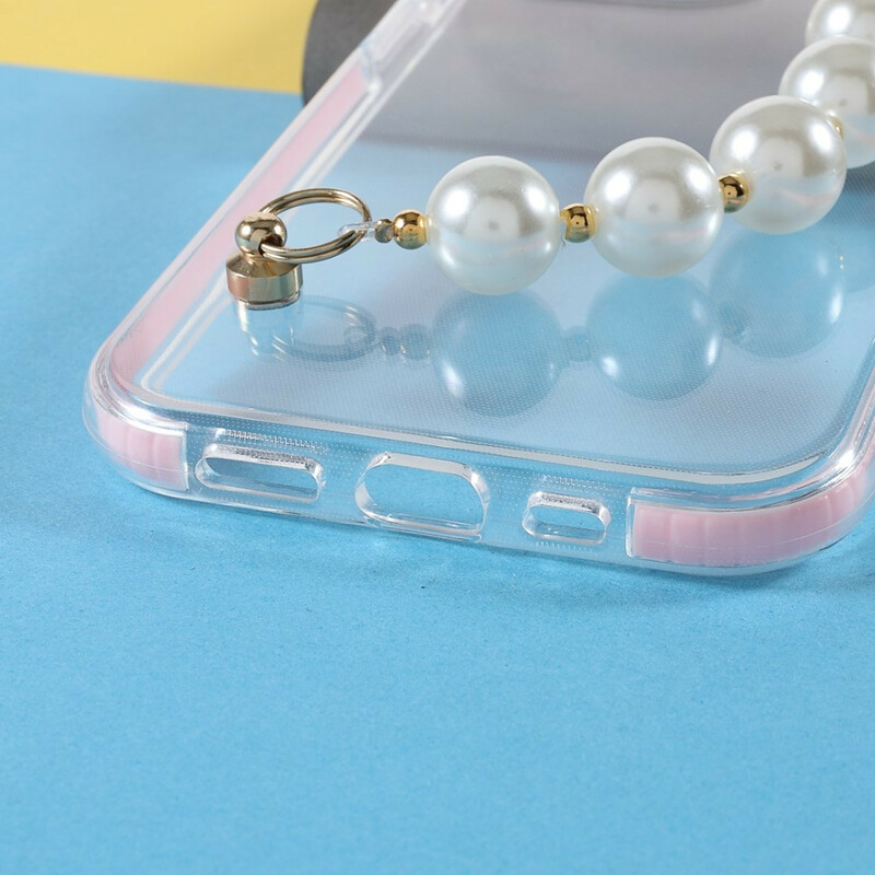 Coque iPhone 13 Pro Silicone Bracelet Perles Coque iPhone 13 Pro Silicone Bracelet Perles