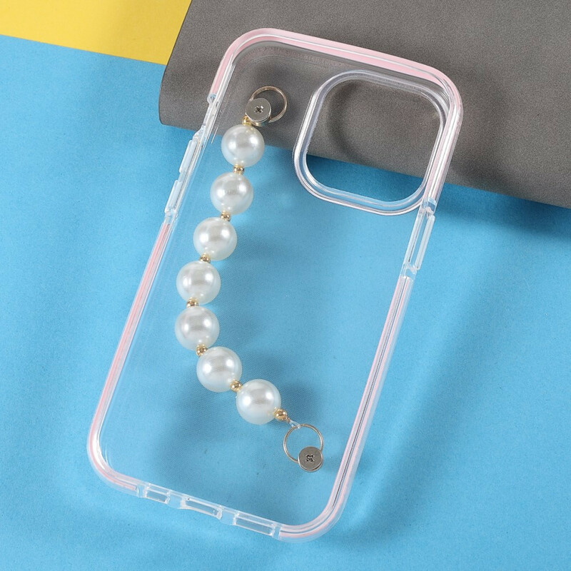 Coque iPhone 13 Pro Silicone Bracelet Perles Coque iPhone 13 Pro Silicone Bracelet Perles