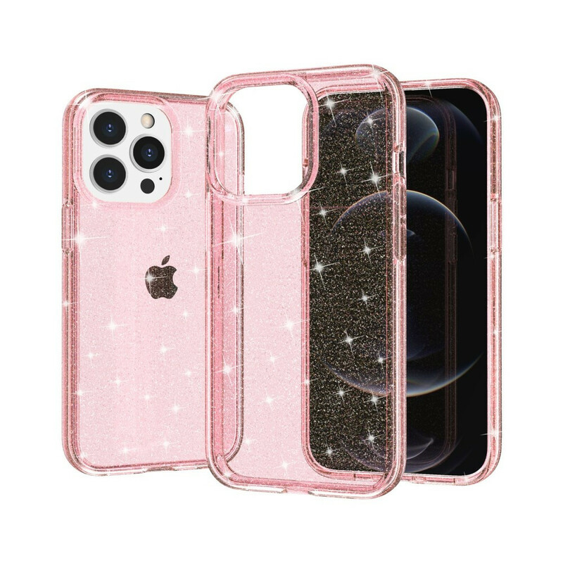 Coque iPhone 12 Pro Transparente Paillettes