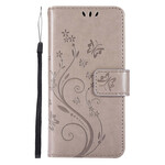 Housse iPhone 13 Pro Fleurs Graphiques à Lanière Housse iPhone 13 Pro Fleurs Graphiques à Lanière