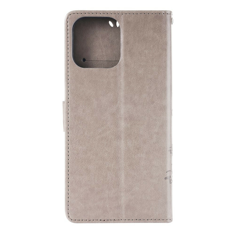 Housse iPhone 13 Pro Fleurs Graphiques à Lanière Housse iPhone 13 Pro Fleurs Graphiques à Lanière