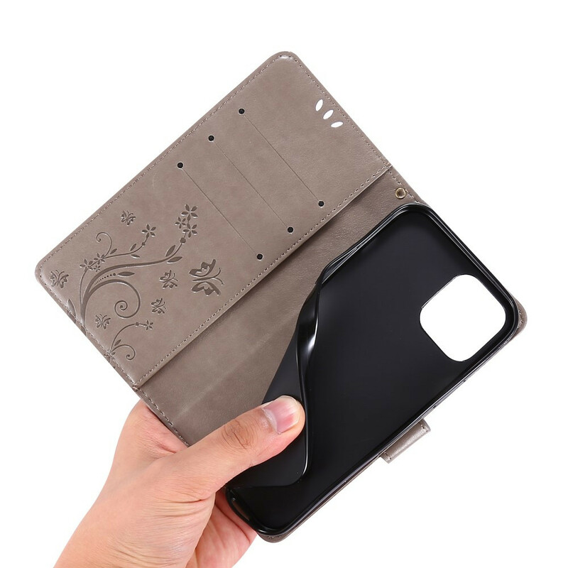 Housse iPhone 13 Pro Fleurs Graphiques à Lanière Housse iPhone 13 Pro Fleurs Graphiques à Lanière