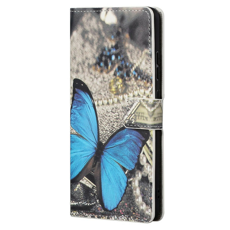 Housse iPhone 13 Pro Max Papillon Bleu