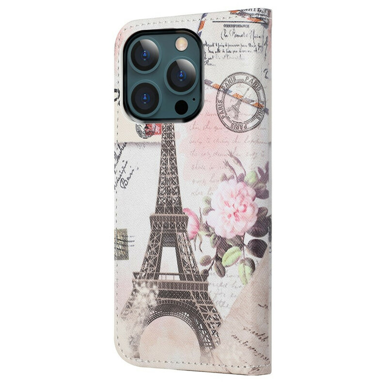 Housse iPhone 13 Pro Max Tour Eiffel Rétro Housse iPhone 13 Pro Max Tour Eiffel Rétro