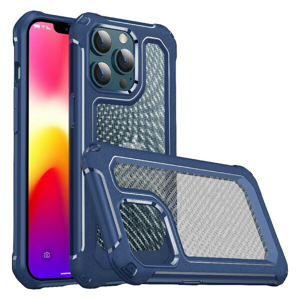 Coque iPhone 13 Pro Transparente Texture Fibre Carbone