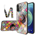 Coque iPhone 13 Pro Support Magnétique Patchwork Coque iPhone 13 Pro Support Magnétique Patchwork